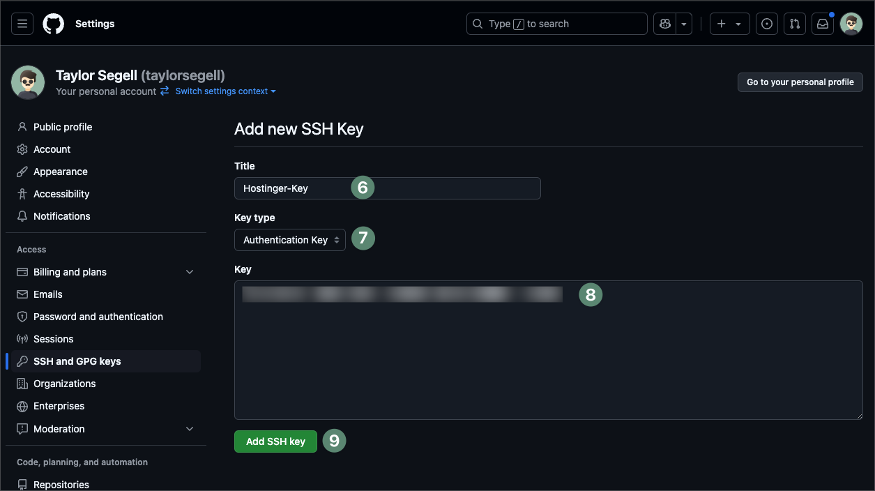 Save SSH Key